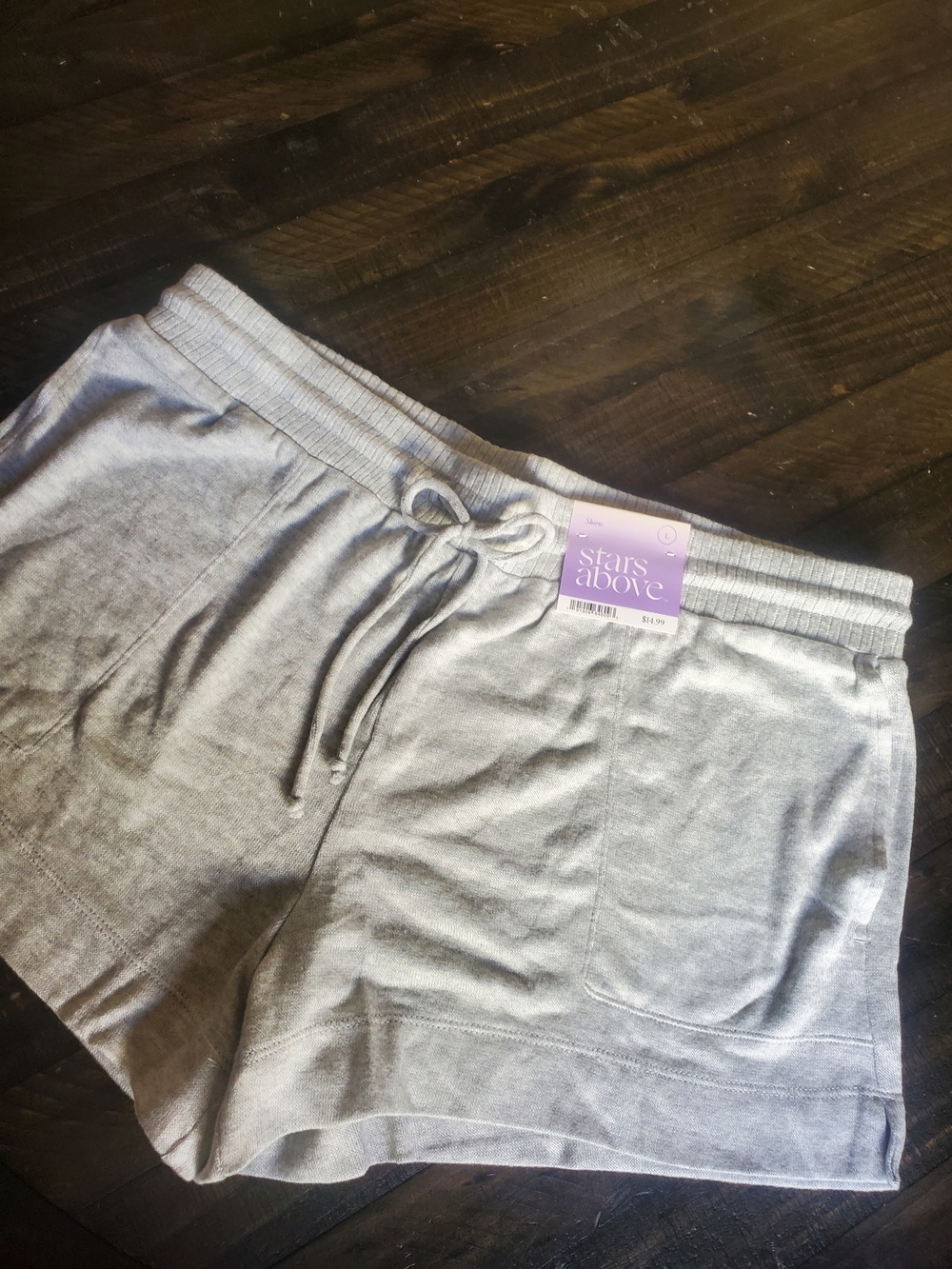 Stars Above Light Gray Lounge Shorts